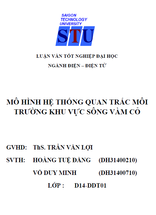 Mô hình hệ thống quan trắc môi trường khu vực sông Vàm Cỏ