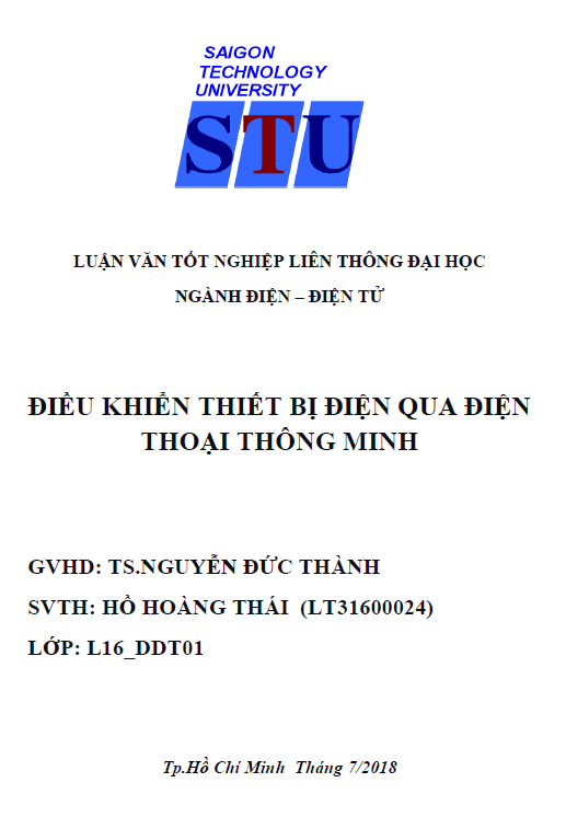 Điều khiển thiết bị điện qua điện thoại thông minh