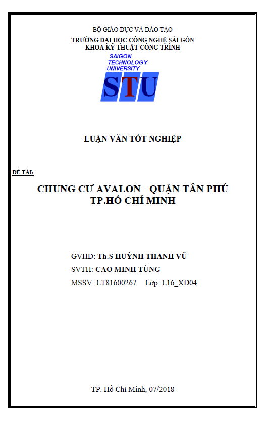 Chung cư Avalon - quận Tân Phú TP. Hồ Chí Minh