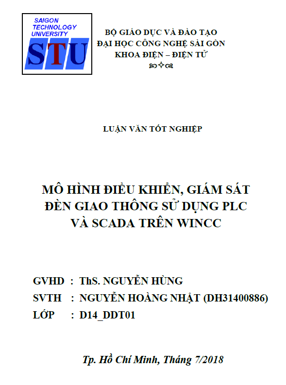 Mô hình điều khiển, giám sát đèn giao thông sử dụng PLC và SCADA trên WINCC