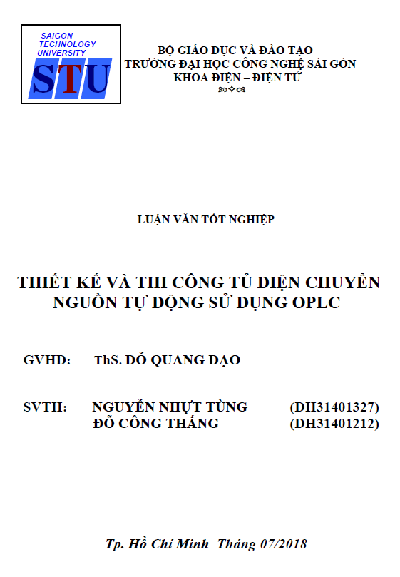 Thiết kế và thi công tủ điện chuyển nguồn tự động sử dụng OPLC