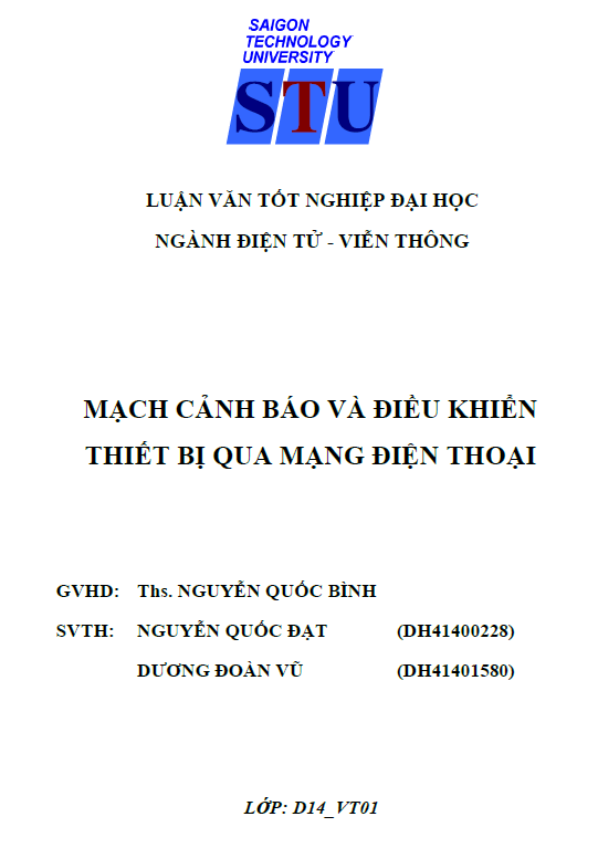 Mạch cảnh báo và điều khiển thiết bị qua mạng điện thoại