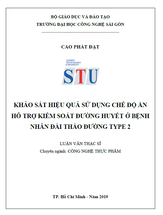 Khảo sát hiệu quả sử dụng chế độ ăn hỗ trợ kiểm soát đường huyết ở bệnh nhân đái tháo đường type 2