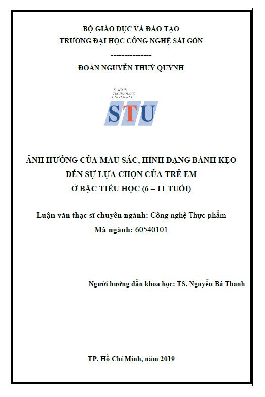 Ảnh hưởng của màu sắc, hình dạng bánh kẹo đến sự lựa chọn của trẻ em ở bậc tiểu học (6-11 tuổi)