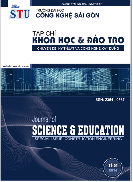 Tạp chí Khoa học & Đào tạo = Journal of science & education#Chuyên đề: Kỹ thuật và công nghệ xây dựng