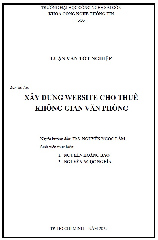 Xây dựng website cho thuê không gian văn phòng