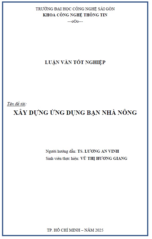 Xây dựng ứng dụng bạn nhà nông