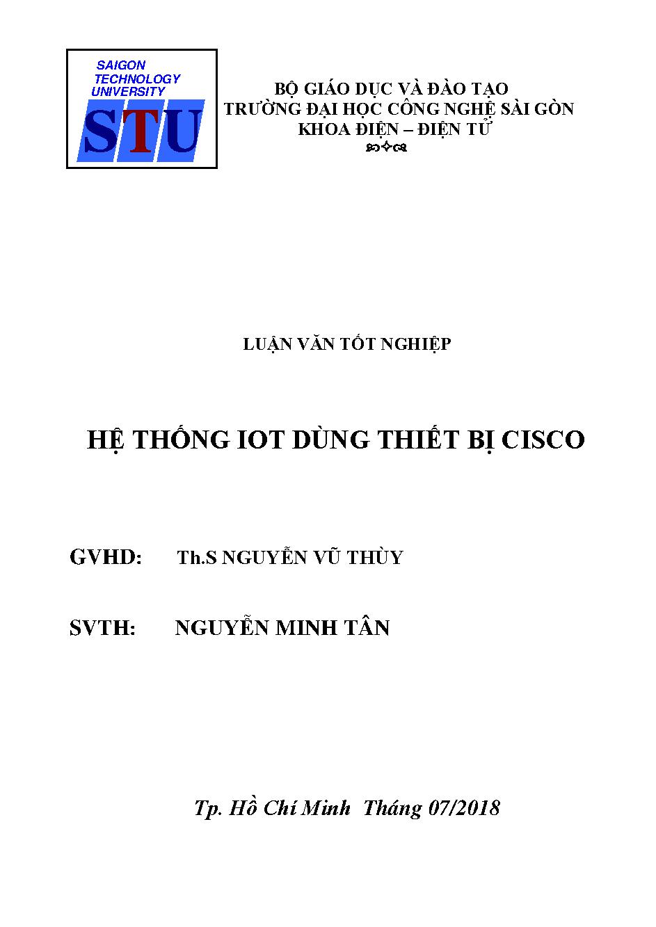 Hệ thống IOT dùng thiết bị CISCO